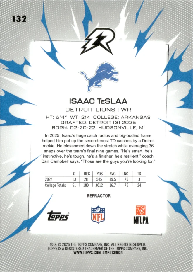 Isaac TeSlaa card back