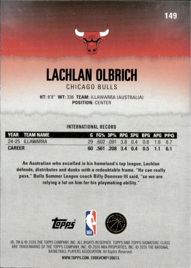 Lachlan Olbrich card back