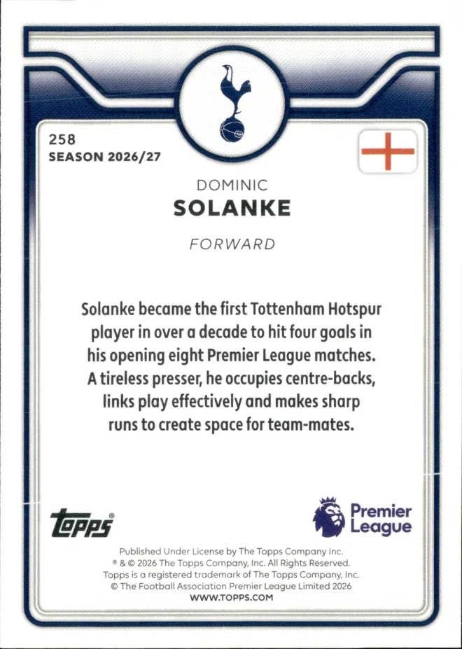 Dominic Solanke card back