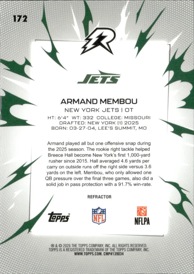 Armand Membou card back