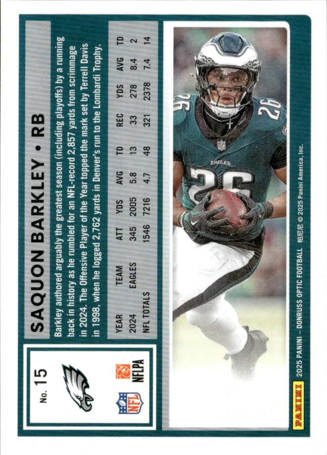 Saquon Barkley card back