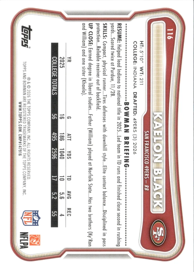 Kaelon Black card back