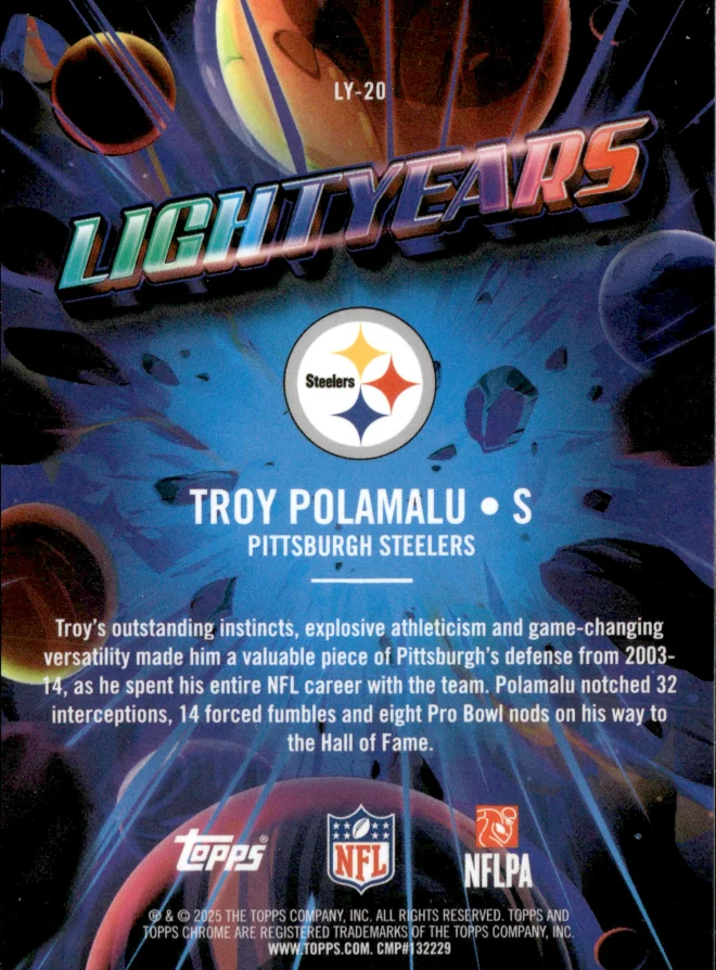 Troy Polamalu card back