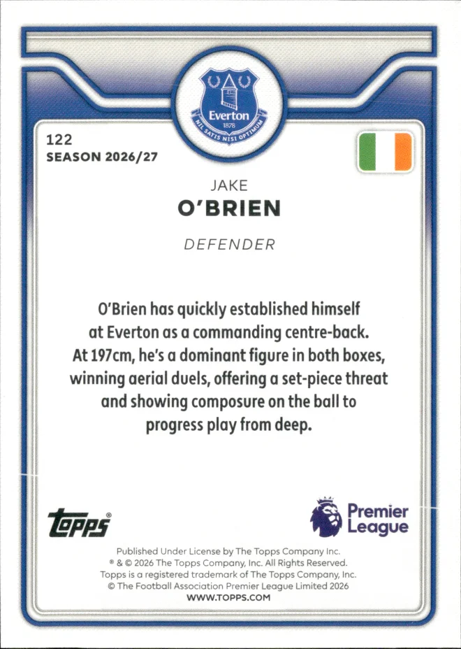 Jake O'Brien card back