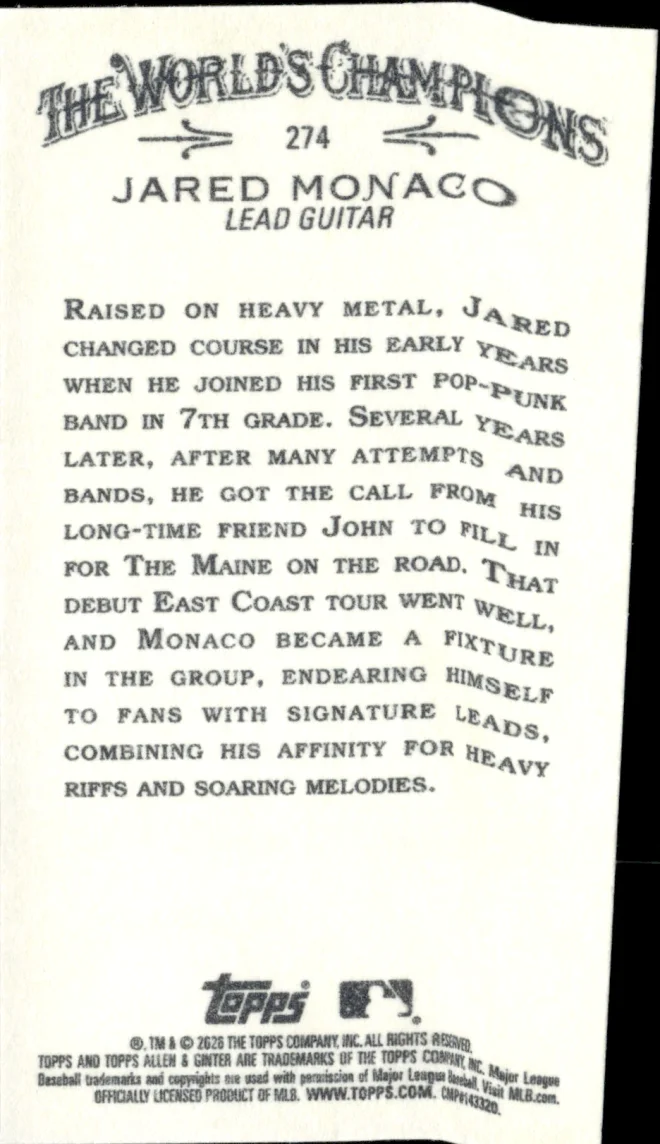 Jared Monaco card back