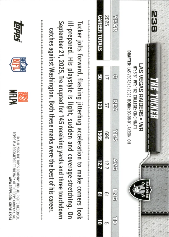 Tre Tucker card back