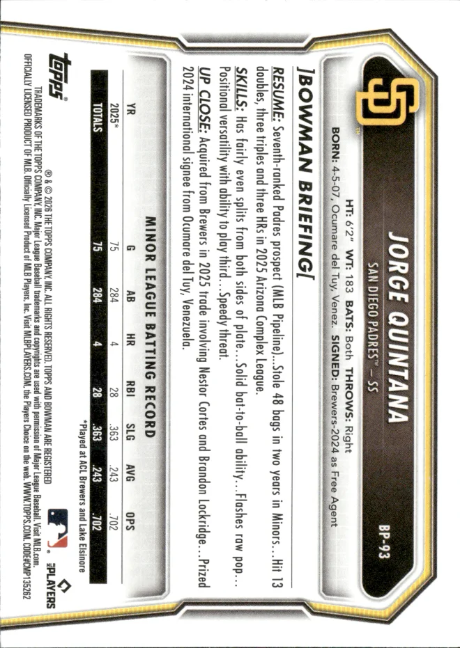 Jorge Quintana card back
