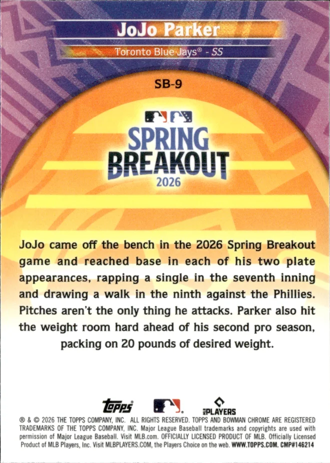 JoJo Parker card back