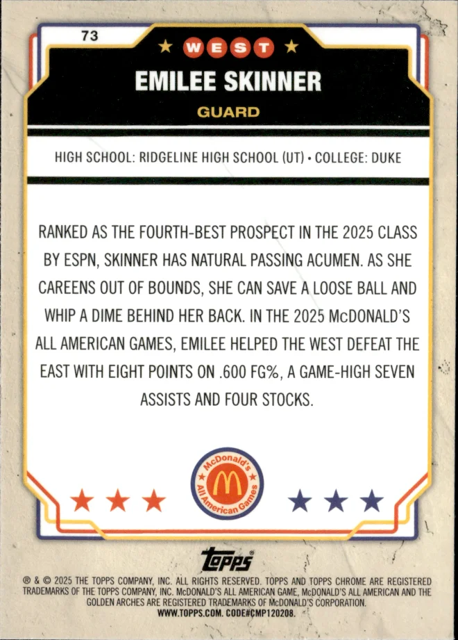Emilee Skinner card back