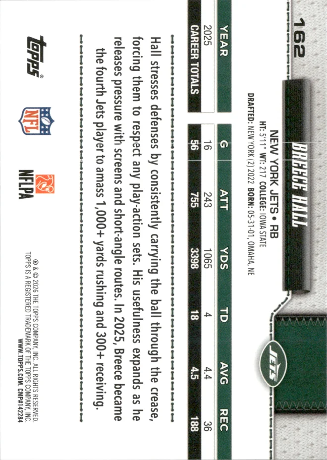 Breece Hall card back