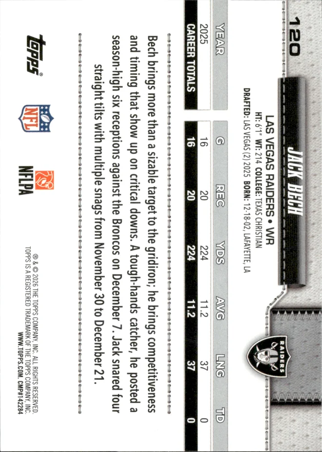 Jack Bech card back