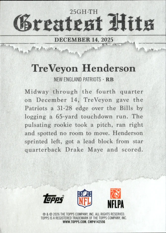 TreVeyon Henderson card back