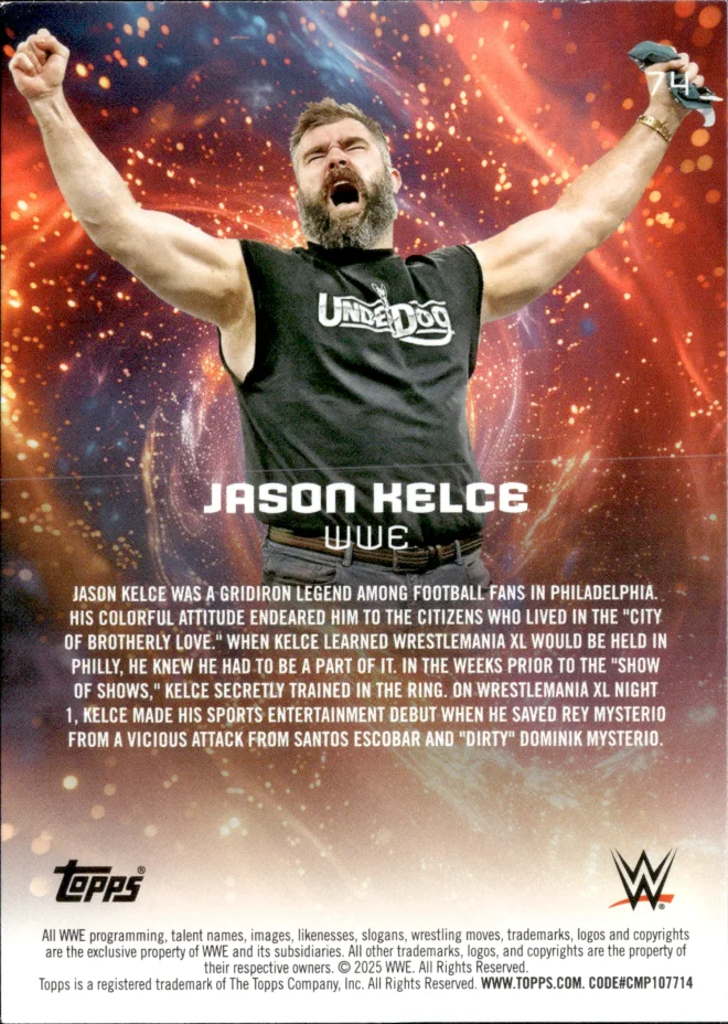 Jason Kelce card back