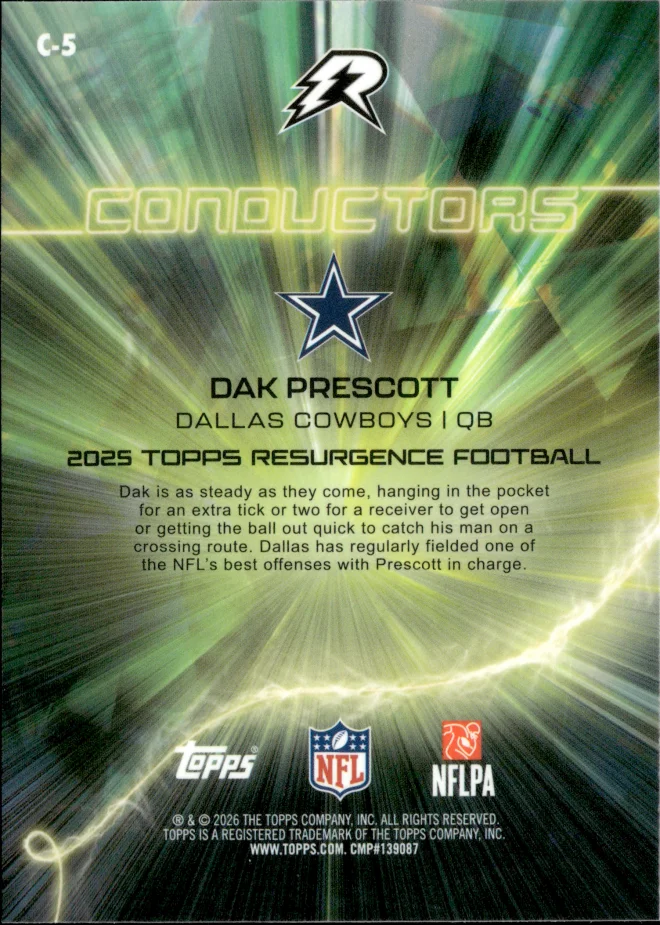 Dak Prescott card back