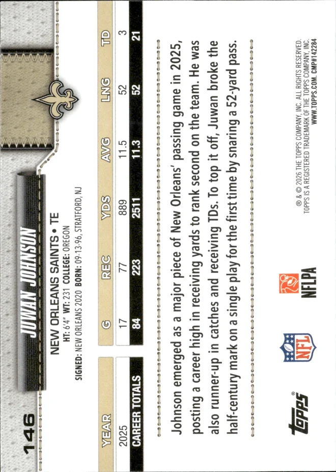 Juwan Johnson card back