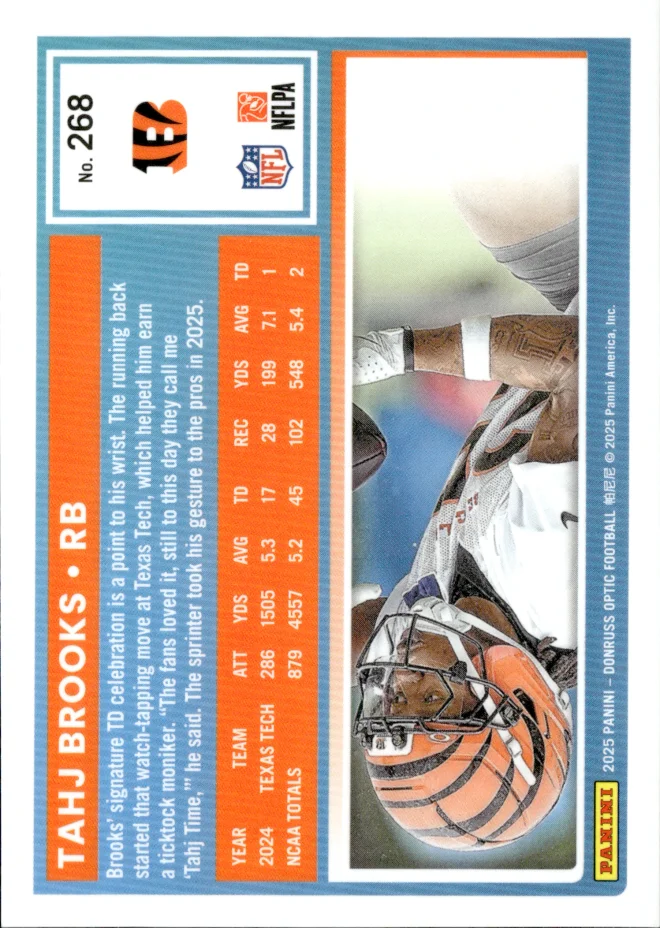 Tahj Brooks card back