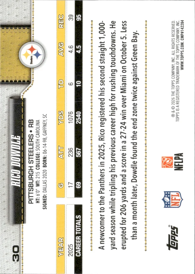 Rico Dowdle card back