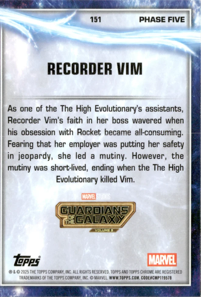 Recorder Vim card back
