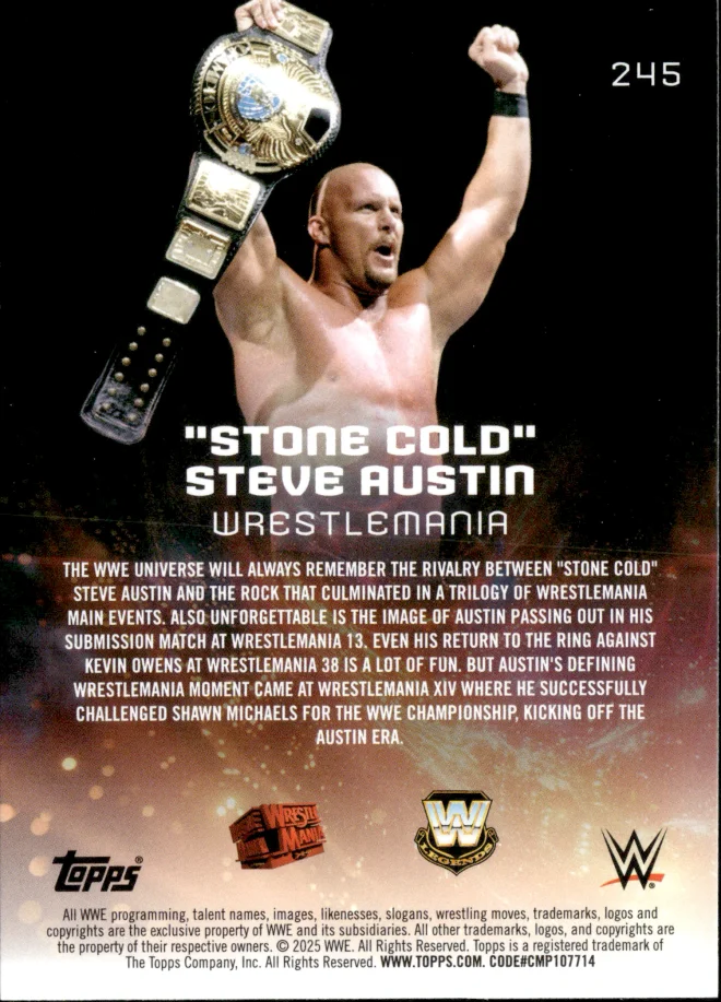"Stone Cold" Steve Austin card back
