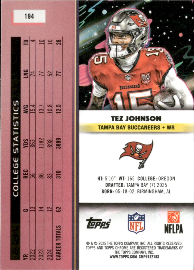 Tez Johnson card back