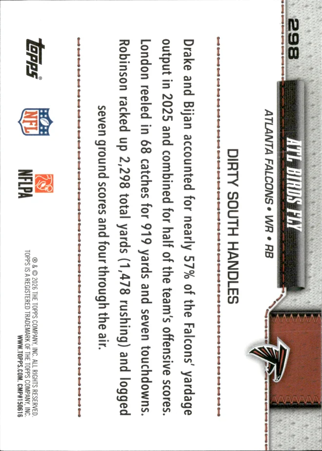 Drake London / Bijan Robinson card back