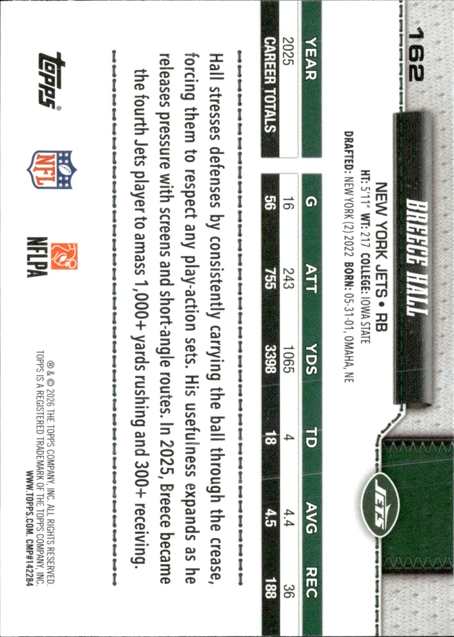 Breece Hall card back