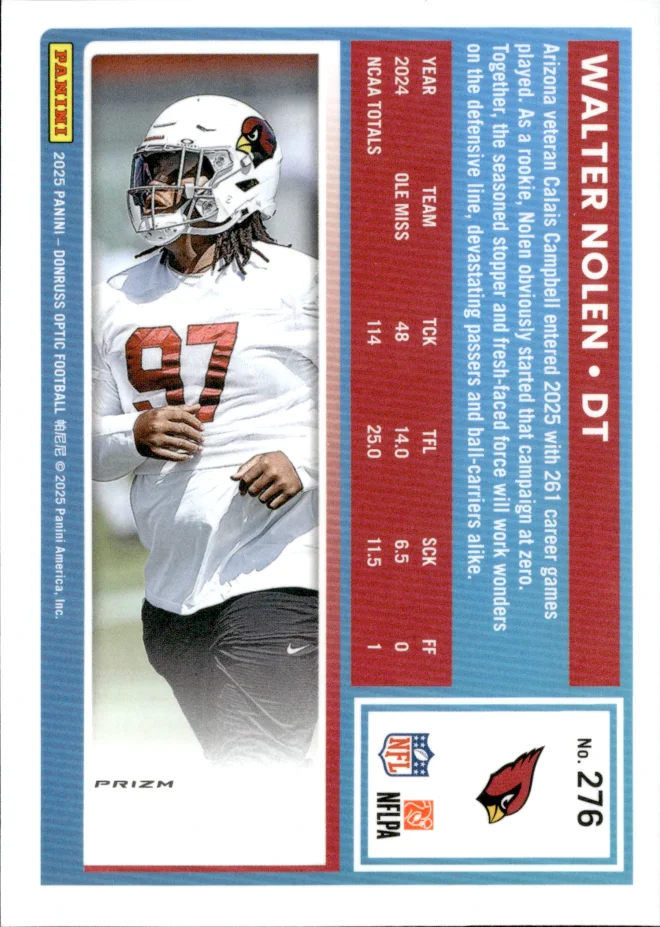 Walter Nolen card back