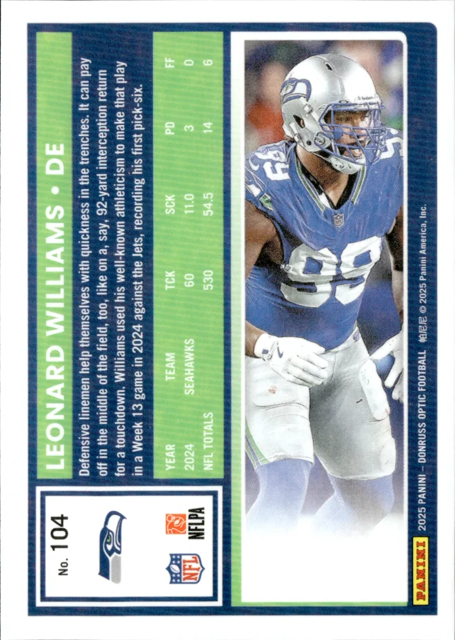 Leonard Williams card back