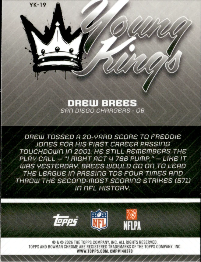 Drew Brees card back