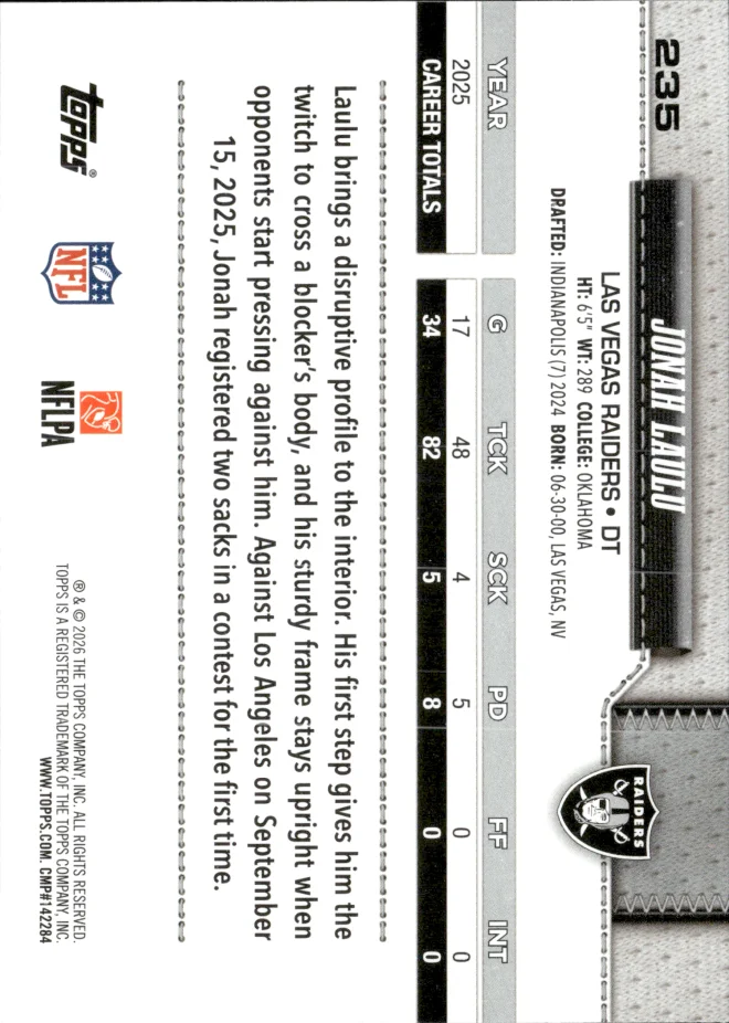 Jonah Laulu card back