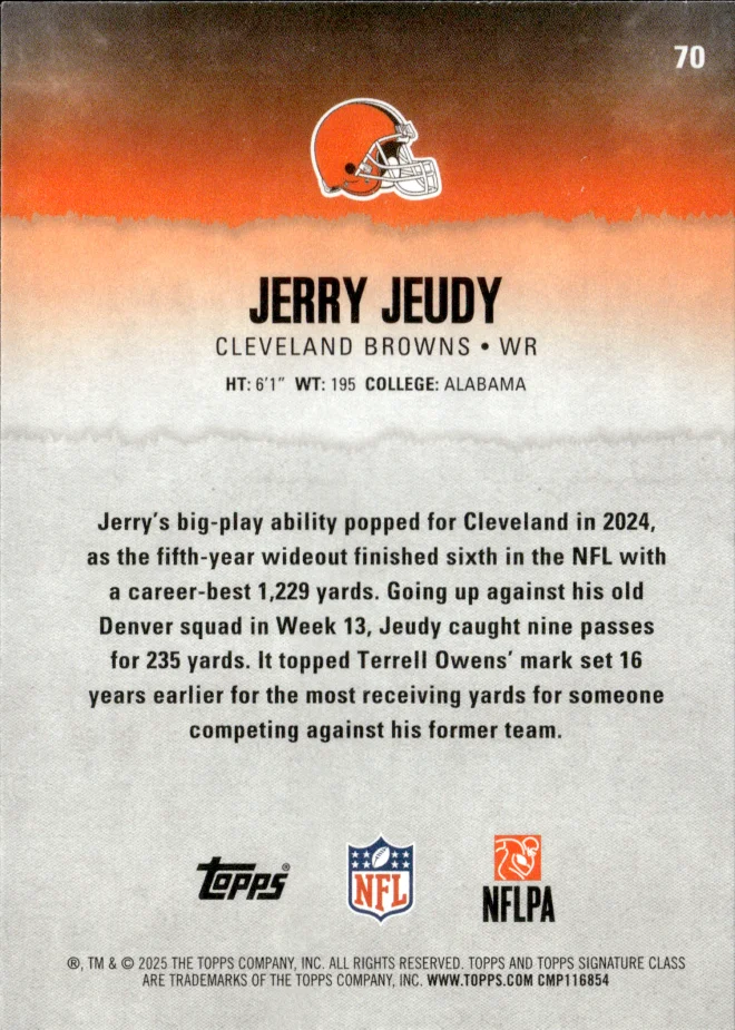 Jerry Jeudy card back