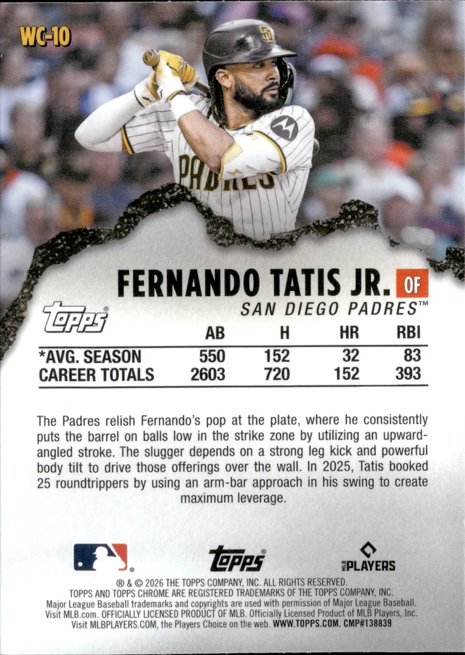 Fernando Tatis Jr. card back