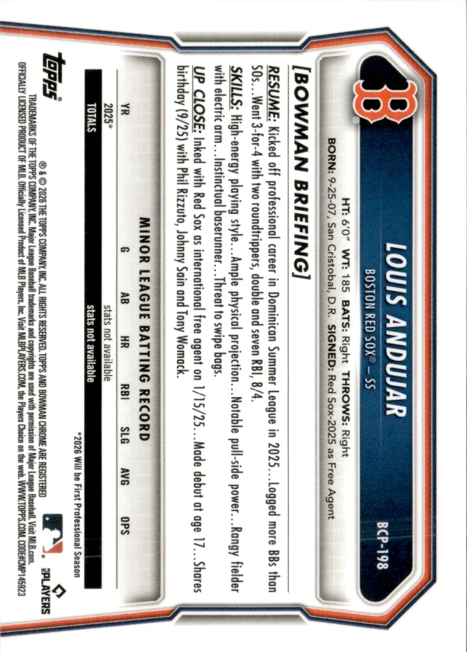 Louis Andujar card back