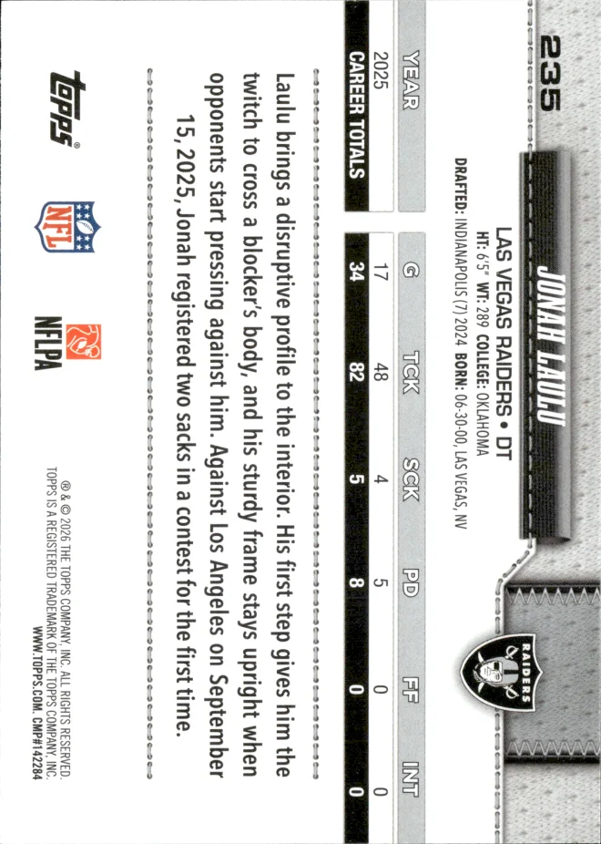 Jonah Laulu card back