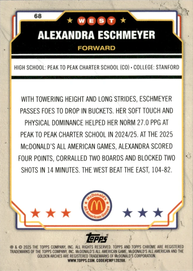 Alexandra Eschmeyer card back