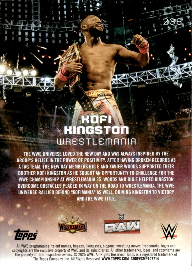 Kofi Kingston card back