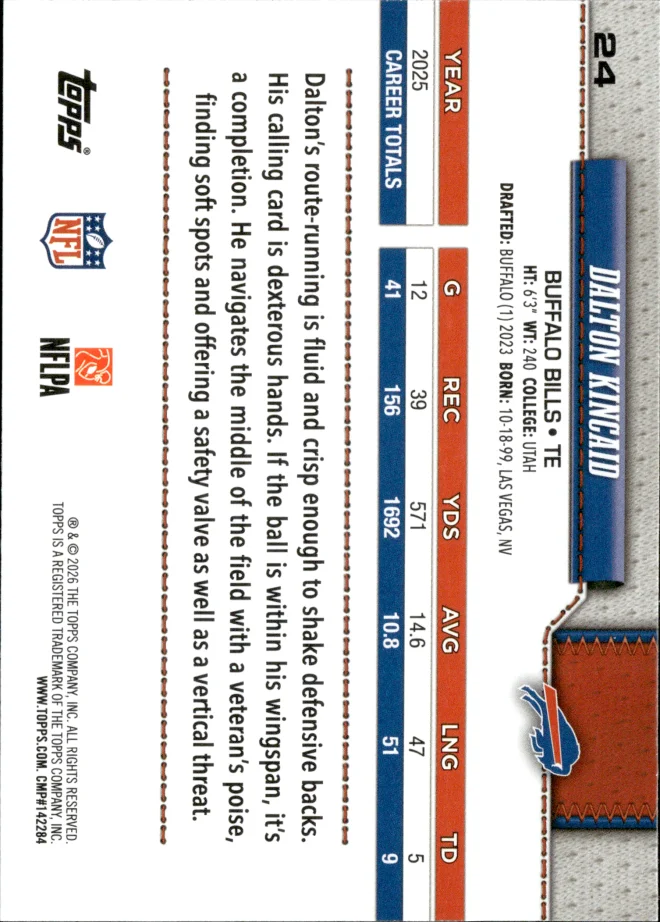 Dalton Kincaid card back