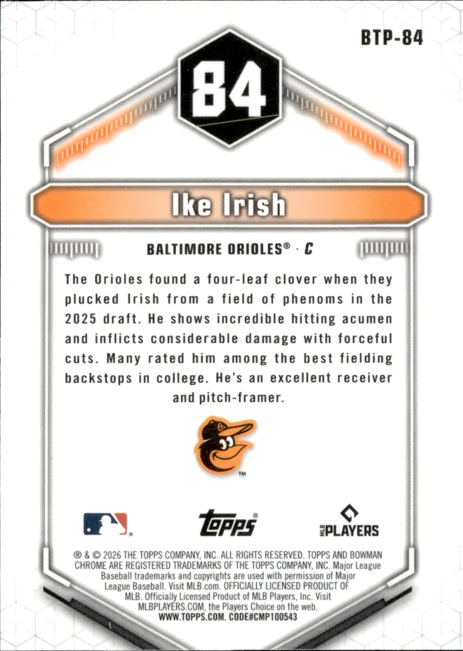 Ike Irish card back