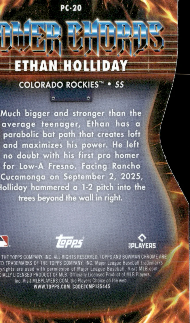 Ethan Holliday card back