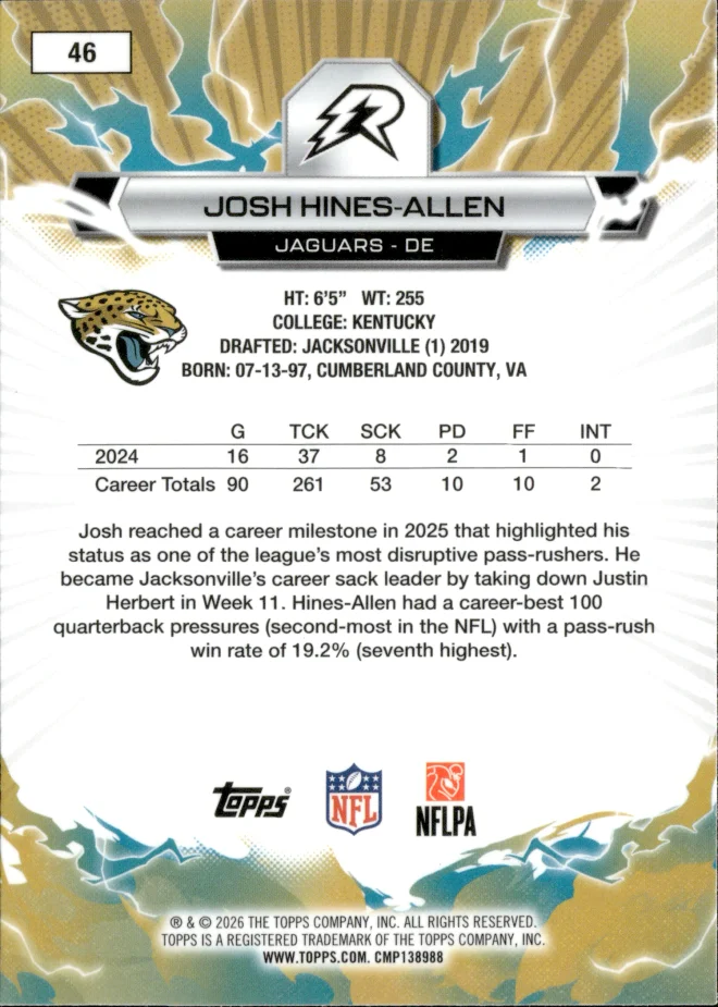 Josh Hines-Allen card back