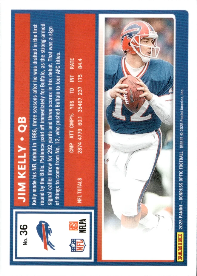 Jim Kelly card back