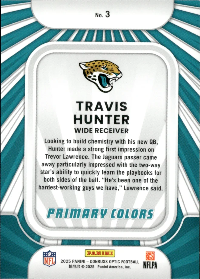 Travis Hunter card back