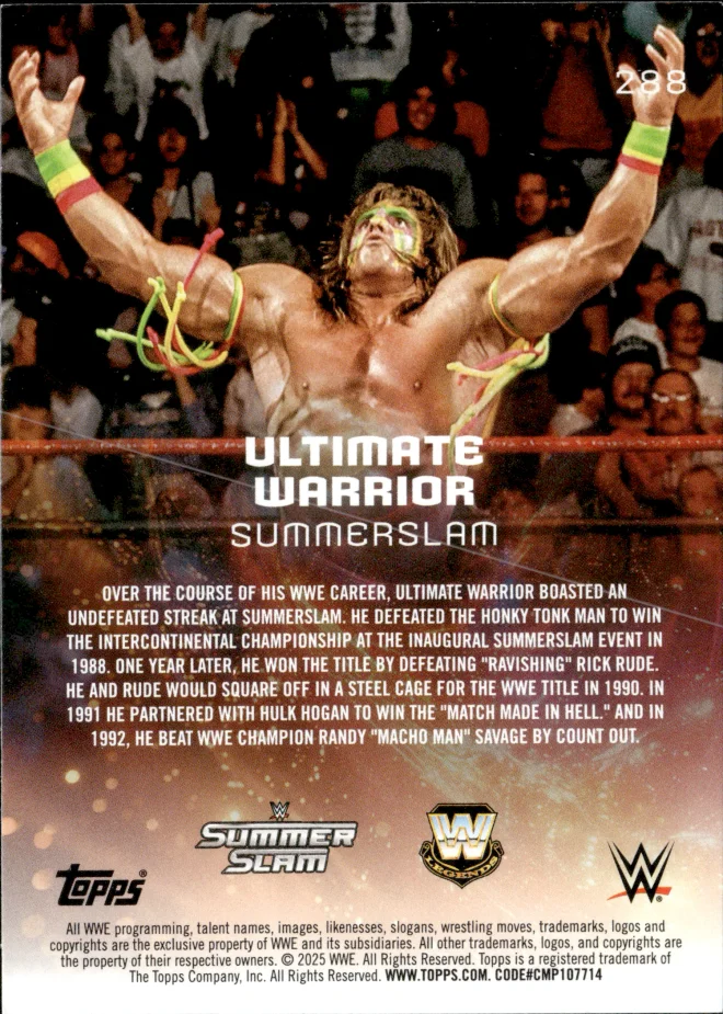 Ultimate Warrior card back
