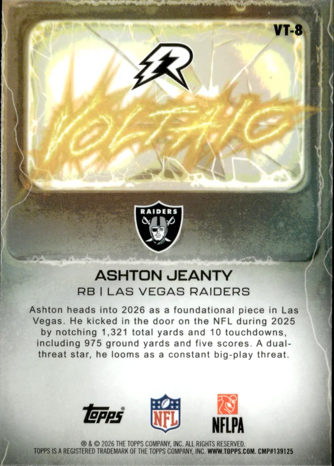 Ashton Jeanty card back