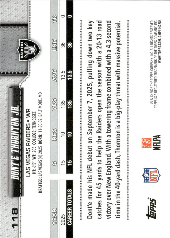 Dont'e Thornton Jr. card back