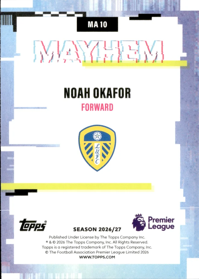 Noah Okafor card back