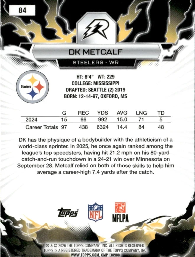 DK Metcalf card back