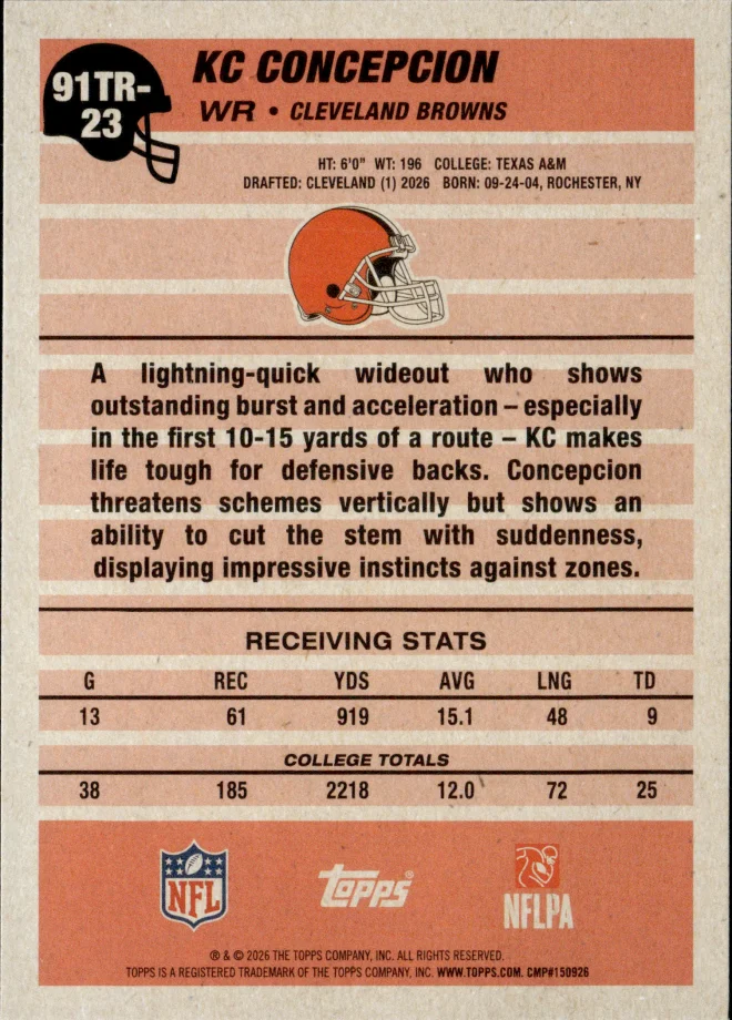 KC Concepcion card back