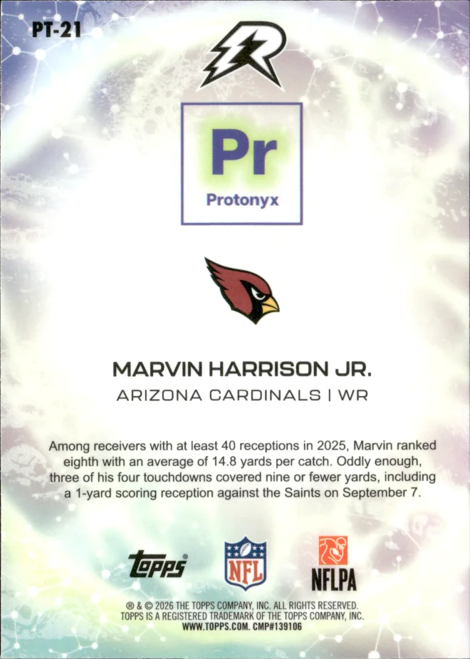 Marvin Harrison Jr. card back