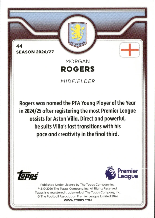 Morgan Rogers card back